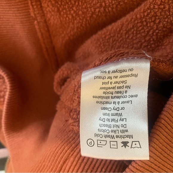 Hearloom Sweatshirt XS Rust Turtleneck half Zip - Picture 9 of 10